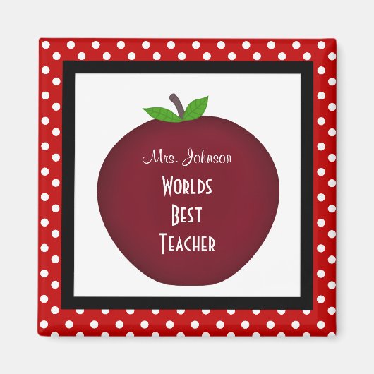 Gepersonaliseerde leraar magneet (Voorkant)