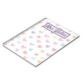 Gepersonaliseerde Leraar met waterverf harten Notitieboek (Linkerzijde)