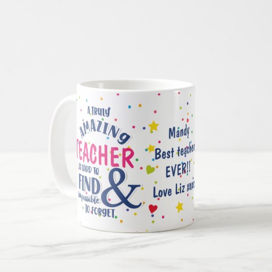 Gepersonaliseerde leraar Mok - 'Een echt geweldige (Voorkant links)