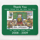 Gepersonaliseerde leraar Mousepad Muismat (Voorkant)