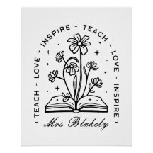 Gepersonaliseerde leraar naam citaten cottage core