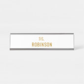 Gepersonaliseerde leraar naam Gold Script minimali Bureau Naambordje (Voorkant)
