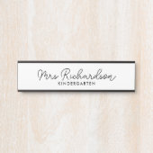 Gepersonaliseerde leraar Naam Grade Eenvoudig Mode Deurbordje (Voorkant)