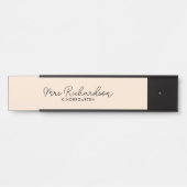 Gepersonaliseerde leraar Naam Grade Eenvoudig Mode Deurbordje (Voorkant)