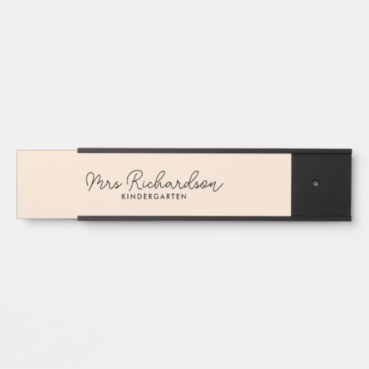 Gepersonaliseerde leraar Naam Grade Eenvoudig Mode Deurbordje (Voorkant)