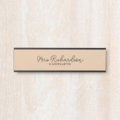 Gepersonaliseerde leraar Naam Grade Eenvoudig Mode Deurbordje (Voorkant)