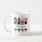Gepersonaliseerde Leraar Naam Potlood, Kerstcadeau Koffiemok (Links)