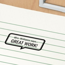 Gepersonaliseerde Leraar Naam School Huiswerk Grad Zelfinktende Stempel