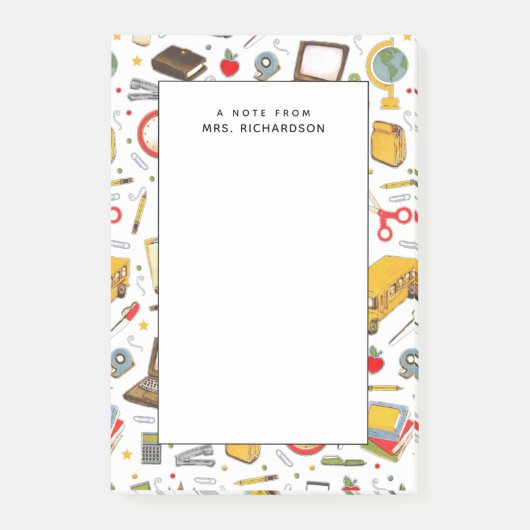 gepersonaliseerde leraar nieuwigheid post-it® notes (Voorkant)