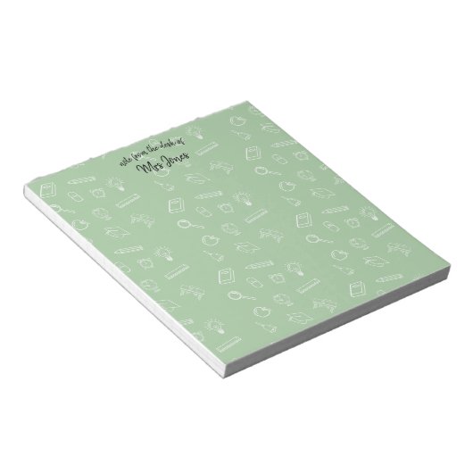 Gepersonaliseerde leraar notitieblok (Schuin)