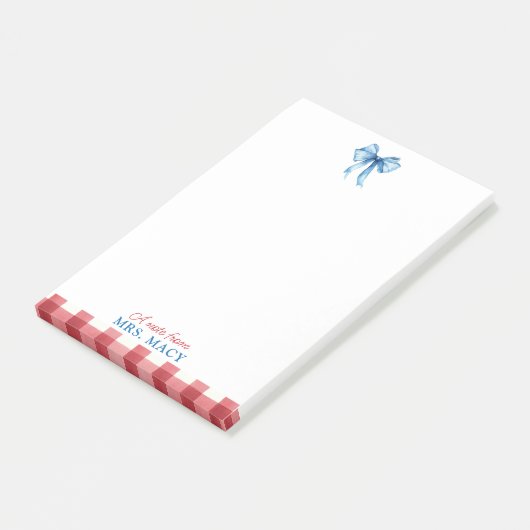 Gepersonaliseerde leraar Notitieblok Waterverf Blu Post-it® Notes (Schuin)