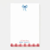 Gepersonaliseerde leraar Notitieblok Waterverf Blu Post-it® Notes (Voorkant)