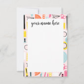 Gepersonaliseerde leraar notitiekaarten (Voorkant)