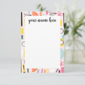 Gepersonaliseerde leraar notitiekaarten (Staand voorkant)