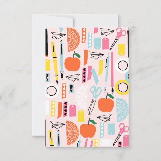 Gepersonaliseerde leraar notitiekaarten (Achterkant)