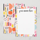 Gepersonaliseerde leraar notitiekaarten (Voorkant / Achterkant)