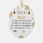 Gepersonaliseerde leraar Ornamenten, aangepaste ke Keramisch Ornament (Rechts)