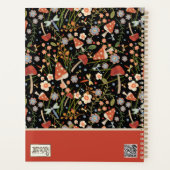 Gepersonaliseerde leraar Paddestoel Floral Dragonf Planner (Achterkant)