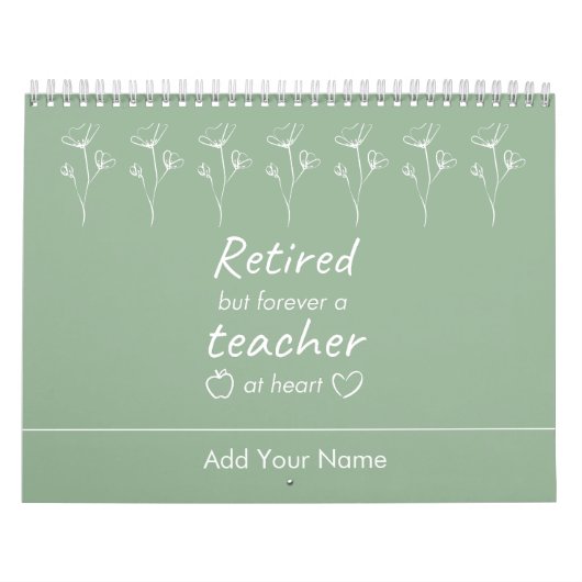 Gepersonaliseerde leraar pensioen Nieuwjaar Gift Kalender (Hoes)