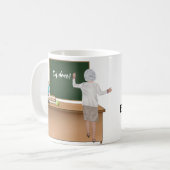 Gepersonaliseerde leraar pensionering cadeau Mok (Voorkant links)