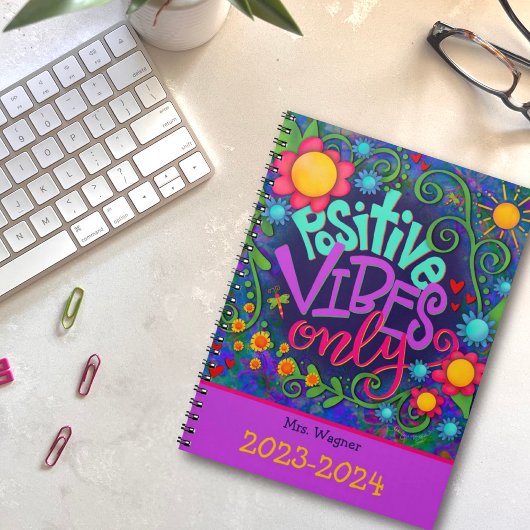Gepersonaliseerde leraar positieve vibes Fun Flowe Planner