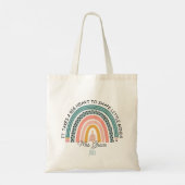 gepersonaliseerde leraar regenboog Kerstmis, Custo Tote Bag (Achterkant)