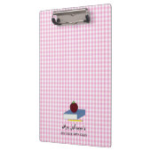 Gepersonaliseerde leraar roze Gingham Klembord (Links)