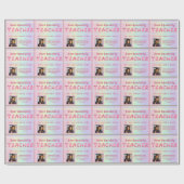 Gepersonaliseerde Leraar Specialty Afstuderen Foto Cadeaupapier (Vlak)