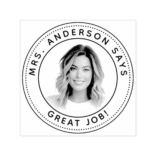 Gepersonaliseerde leraar stempel met aangepaste fo (Design)