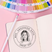 Gepersonaliseerde leraar stempel met aangepaste fo