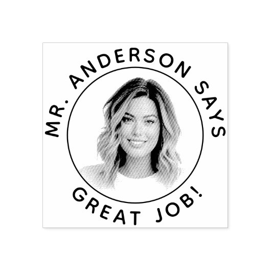 Gepersonaliseerde leraar stempel met aangepaste fo (Afrduk)