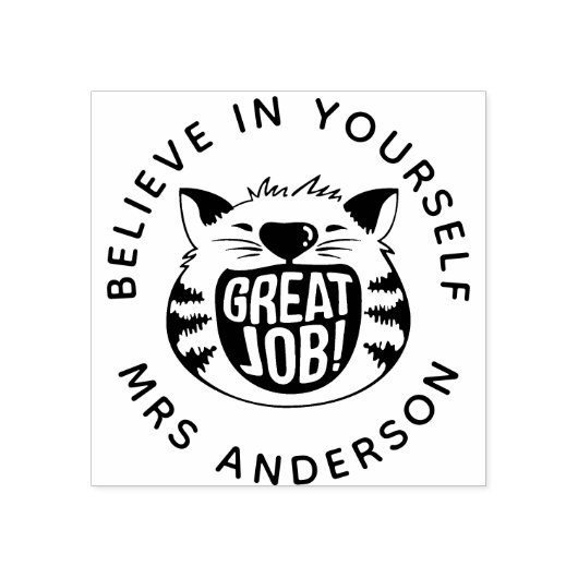 Gepersonaliseerde leraar stempel Terug naar school (Afrduk)