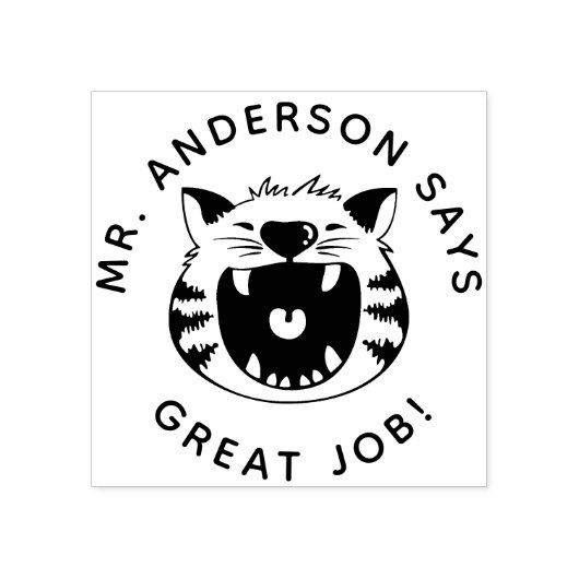 Gepersonaliseerde leraar stempel Terug naar school (Afrduk)