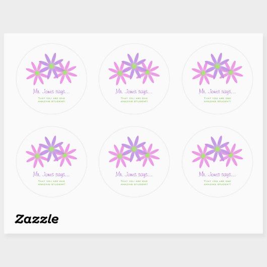 Gepersonaliseerde leraar Stickers (Vel)