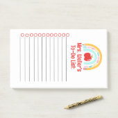 Gepersonaliseerde leraar to-do lijst regenboog post-it® notes (Op bureau)