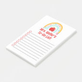 Gepersonaliseerde leraar to-do lijst regenboog post-it® notes (Schuin)