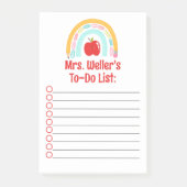 Gepersonaliseerde leraar to-do lijst regenboog post-it® notes (Voorkant)