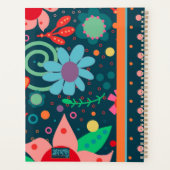 Gepersonaliseerde leraar Vrolijke  Bloemen Planner (Achterkant)