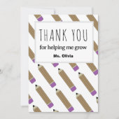 Gepersonaliseerde Leraar Waardering Cadeau aangepa Bedankkaart (Voorkant)