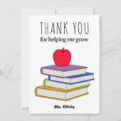 Gepersonaliseerde Leraar Waardering Gift Aangepast Bedankkaart (Voorkant)