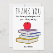 Gepersonaliseerde Leraar Waardering Gift Aangepast Bedankkaart (Voorkant)