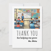 Gepersonaliseerde Leraar Waardering Gift Aangepast Bedankkaart (Voorkant)