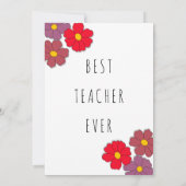 Gepersonaliseerde Leraar Waardering Gift Aangepast Bedankkaart (Achterkant)