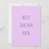 Gepersonaliseerde Leraar Waardering Gift Aangepast Bedankkaart (Achterkant)