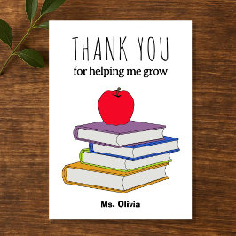 Gepersonaliseerde Leraar Waardering Gift Aangepast Bedankkaart
