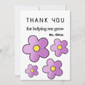 Gepersonaliseerde Leraar Waardering Gift Aangepast Bedankkaart (Voorkant)