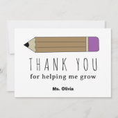 Gepersonaliseerde Leraar Waardering Gift Aangepast Bedankkaart (Voorkant)