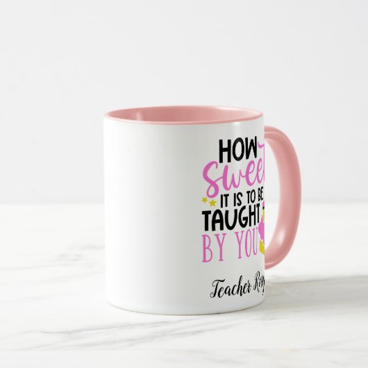 Gepersonaliseerde Leraar Waardering Mokken Cupcake (Voorkant rechts)