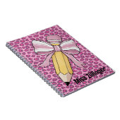 Gepersonaliseerde leraar waardering Potlood met bo Notitieboek (Rechterzijde)