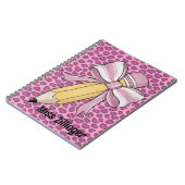 Gepersonaliseerde leraar waardering Potlood met bo Notitieboek (Linkerzijde)